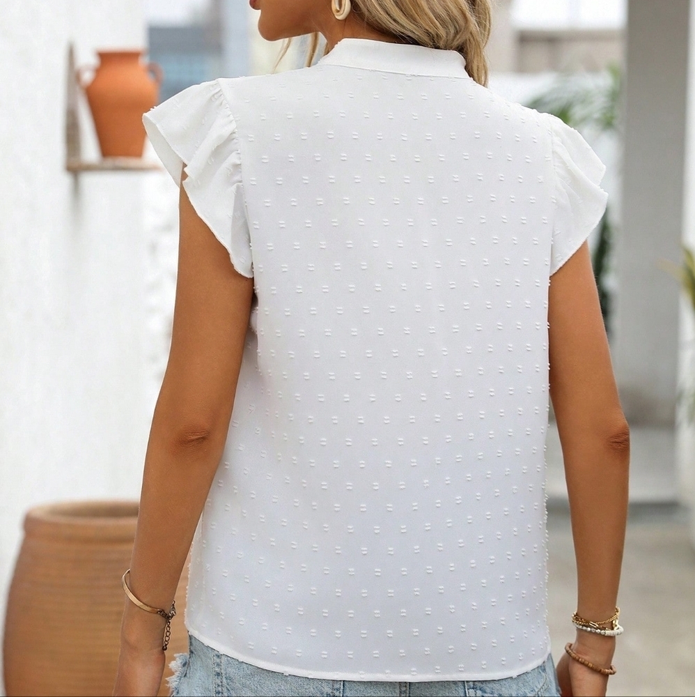 Floral Embroidered Notch Neck Summer Casual Shirt - Picture 4 of 5